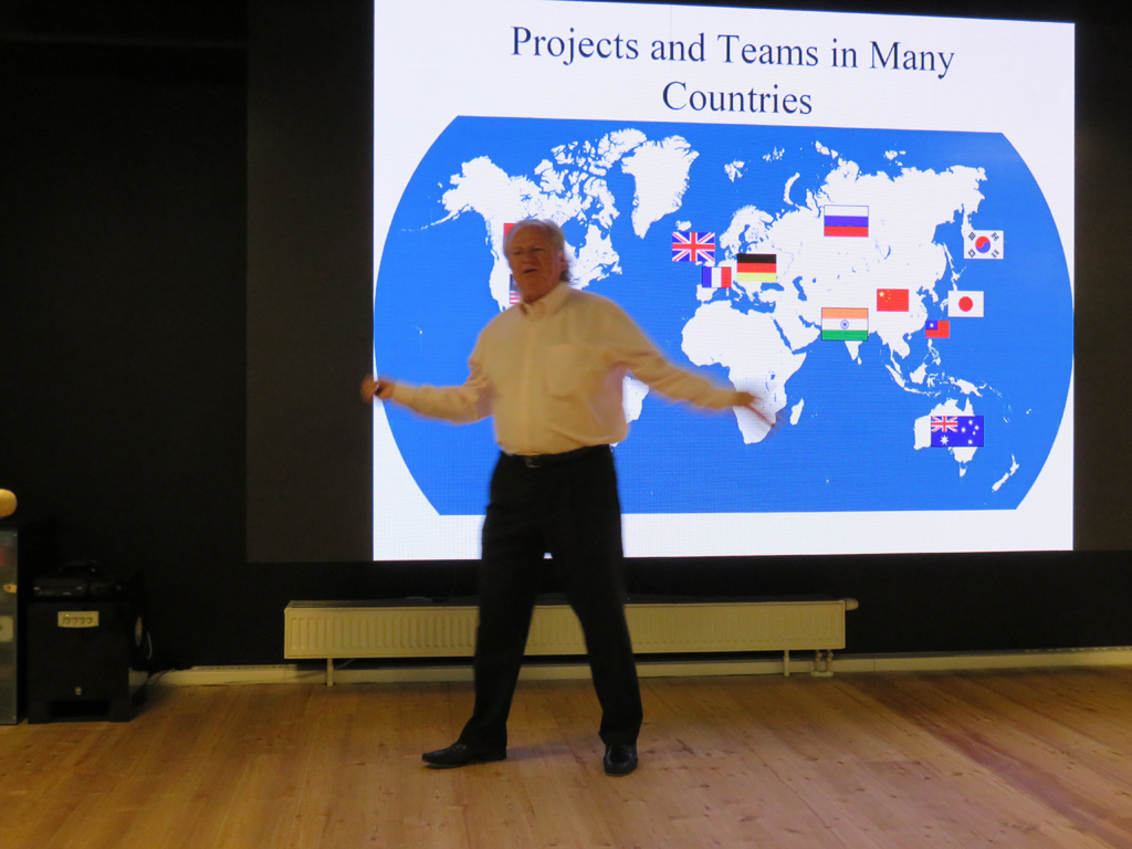 Co-author Mickey Mantle presenting Managing Using Rules of Thumb to the Estonian Association of IT, May 2015.