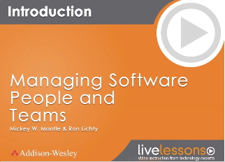 Opening screen to the intro to Live Lessons: Managing Software People and Teams 