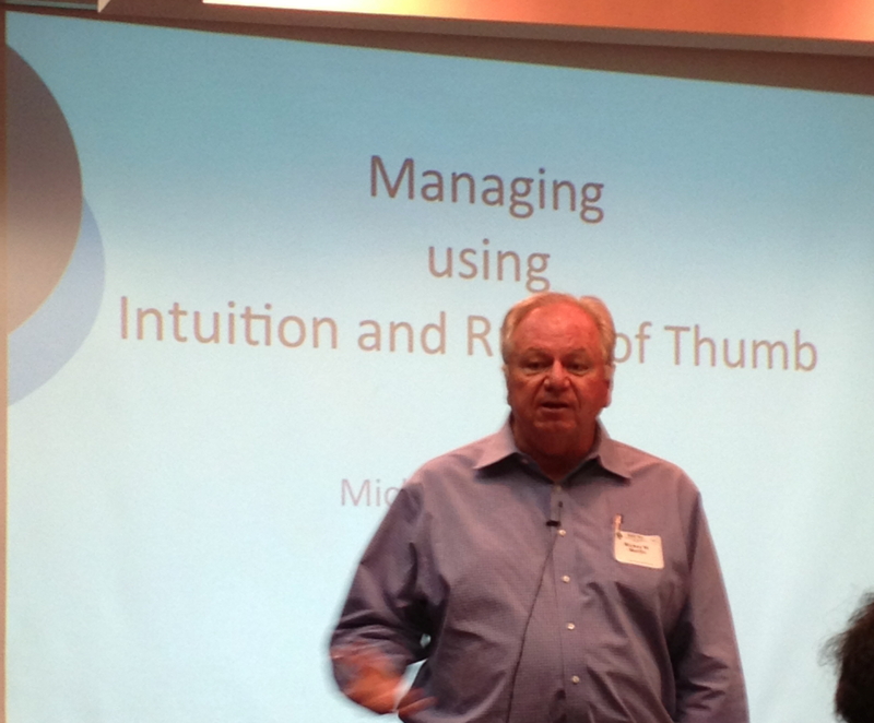 Co-author Mickey Mantle presenting "Keys to Crafting a Highly Effective Programming Culture" at the Engineering Leadership SIG of SVForum, September 2014.