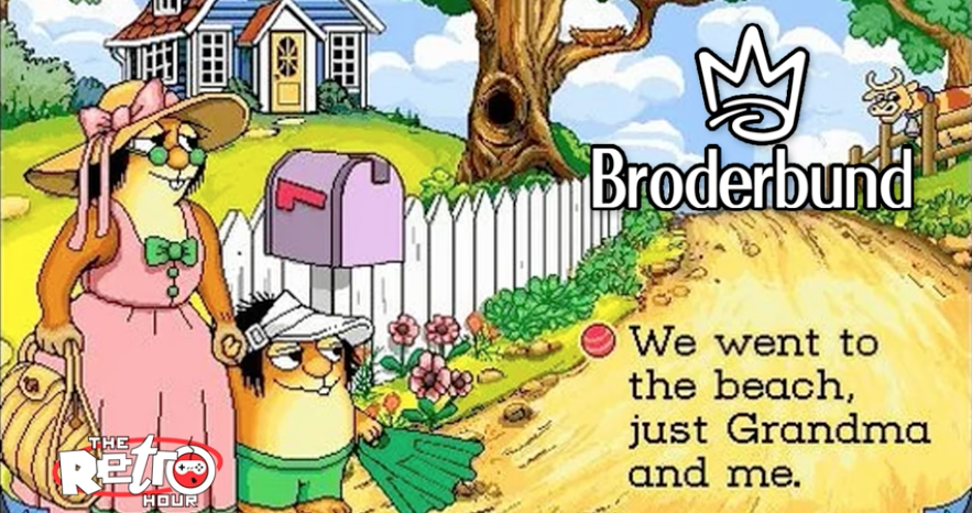 banner: The Retro Hour podcast: scene from Broderbund's Just Grandma and Me title, now published by Wanderful Storybooks